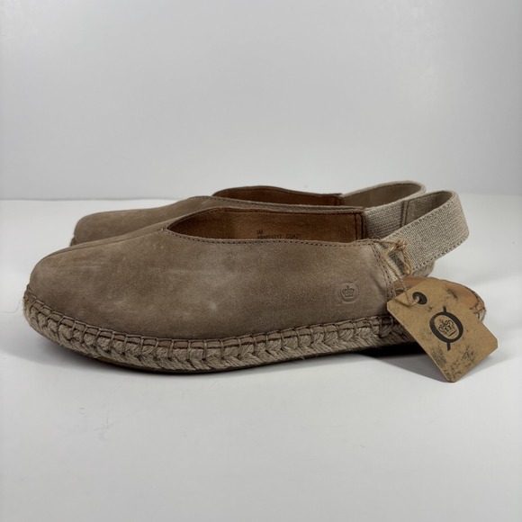 Born Shilo Women's US 9M Taupe Suede Slingback Casual Comfort Espadrille Flats - Picture 9 of 16